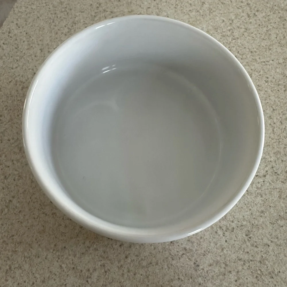 Eccolo Dayna Lee collection I love my human ceramic pet food dish NWOT